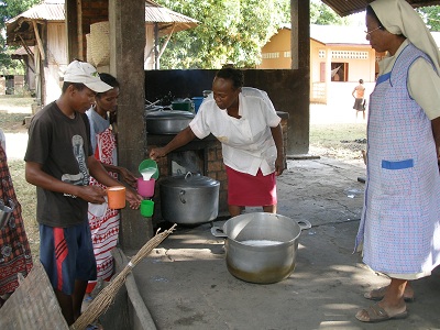 Préparation du lait en poudre